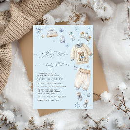 Invitación Un niño vestido de bebé morena Baby Shower