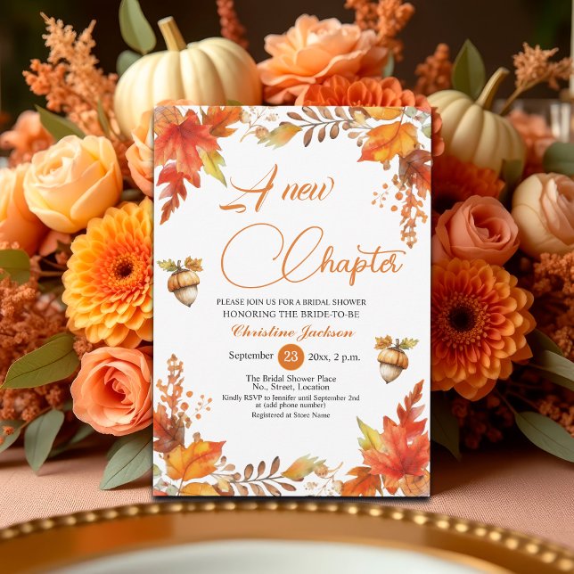 Invitación Un nuevo capítulo cae en la ducha de novias con fl (Subido por el creador)