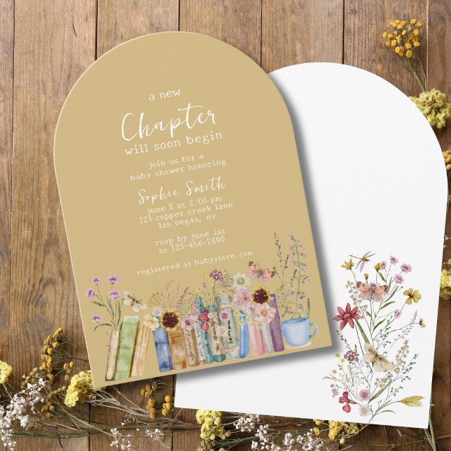 Invitación Un nuevo capítulo comenzará pronto Baby Shower (Subido por el creador)