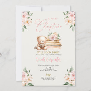 Invitación Un nuevo capítulo comienza con el Chica de Baby Sh