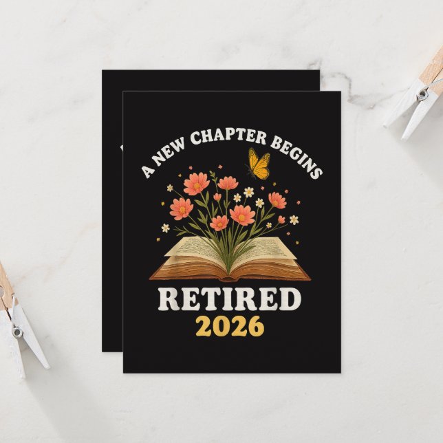 Invitación Un Nuevo Capítulo Comienza Jubilado 2026 (Anverso/Reverso In Situ)