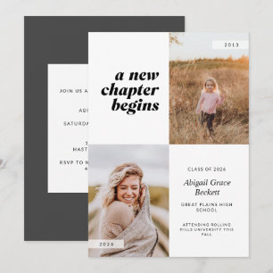 Invitación Un Nuevo Capítulo Comienza La Graduación