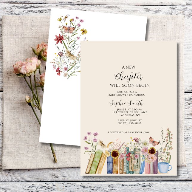 Invitación Un nuevo capítulo de Baby Shower (Subido por el creador)