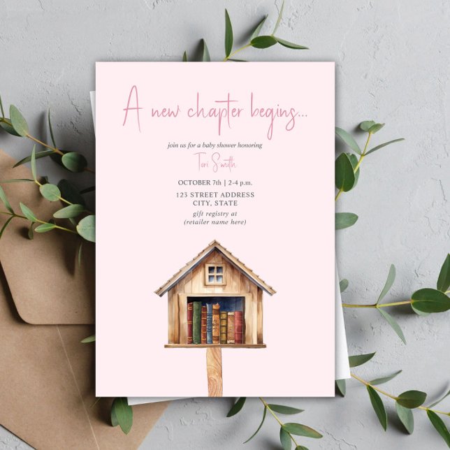 Invitación Un nuevo capítulo de mini biblioteca libros Baby S (Subido por el creador)