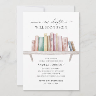 Invitación Un nuevo capítulo del tema del libro QR Code Ducha