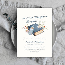 Invitación Un nuevo capítulo inicia Baby Shower de botellas d