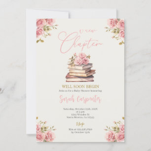 Invitación Un nuevo capítulo inicia Chica de Baby Shower