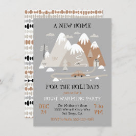 Invitación Un nuevo hogar para el fiesta de las vacaciones de