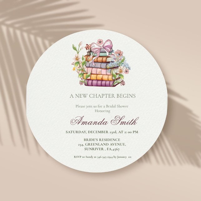 Invitación Un nuevo libro de capítulos con ducha de novias (Subido por el creador)