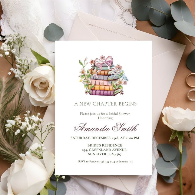 Invitación Un nuevo libro de capítulos con ducha de novias (Subido por el creador)