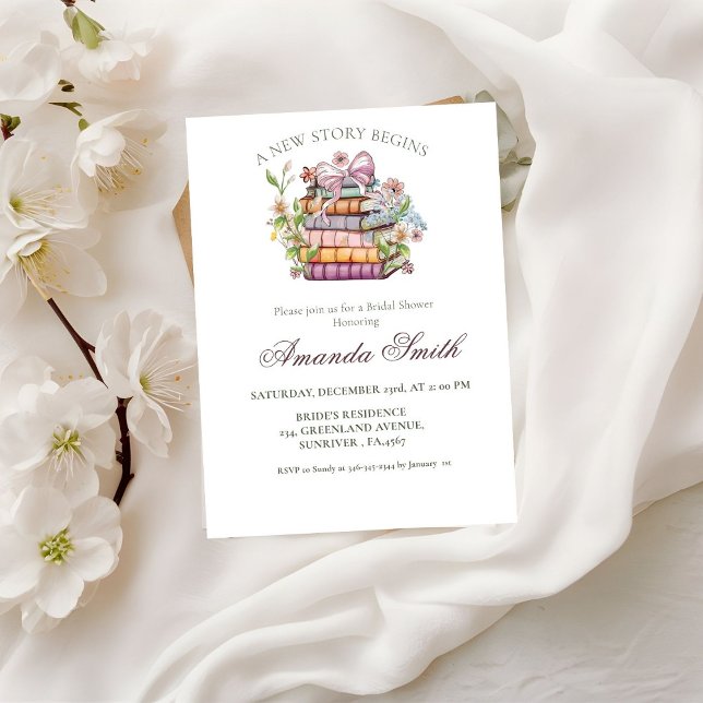 Invitación Un nuevo libro de capítulos con ducha de novias (Subido por el creador)