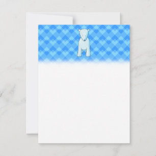 Invitación Un oso polar bebé.