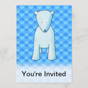 Invitación Un oso polar bebé.