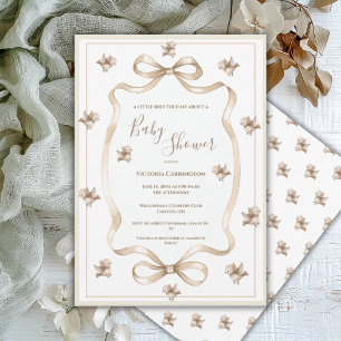 Invitación Un Pajarito Me Dijo Cinta Vintage Fiesta de Bebé