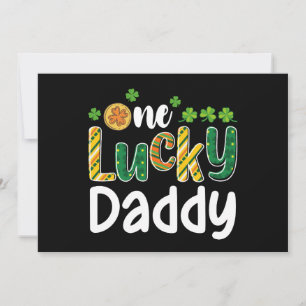 Invitación Un papá afortunado que coincide con una familia en
