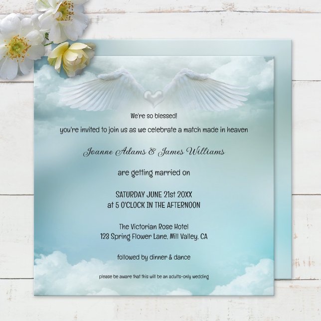 Invitación Un partido hecho en el Boda Heaven Angel Wings (Subido por el creador)