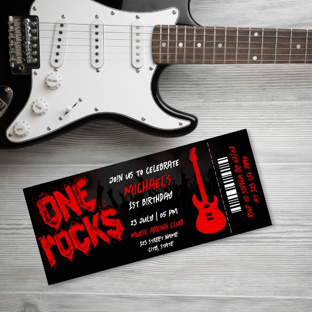 Invitación Un partido musical con temas de música One Rocks C (Subido por el creador)