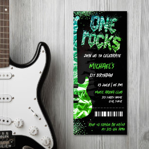 Invitación Un partido musical con temas de música One Rocks C