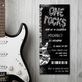 Invitación Un partido musical con temas de música One Rocks C