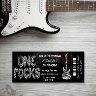 Invitación Un partido musical con temas de música One Rocks C