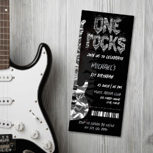 Invitación Un partido musical con temas de música One Rocks C