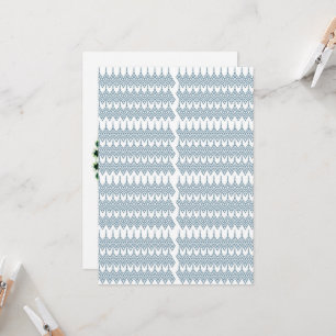 Invitación un patrón azul y blanco con fondo blanco