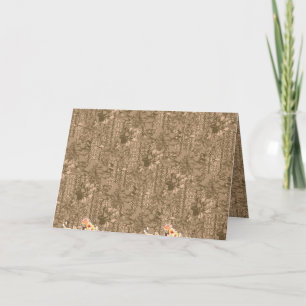 Invitación Un patrón floral vintage con desi marrón intrincad