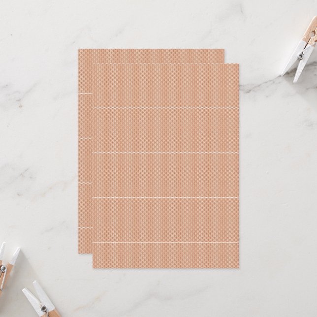 Invitación un patrón geométrico en blanco y naranja (Anverso/Reverso In Situ)