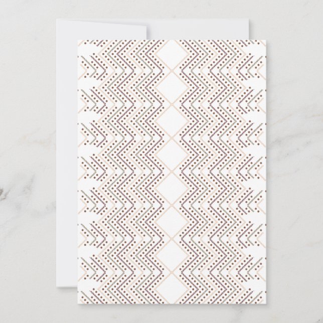 Invitación Un patrón geométrico repetido con formas de diaman (Anverso)
