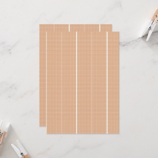 Invitación un patrón naranja y blanco sobre un fondo blanco (Anverso/Reverso In Situ)