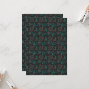 Invitación un patrón negro y verde con fondo negro