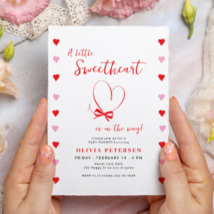 Invitación Un pequeño amorcito tierno baby shower de San Vale