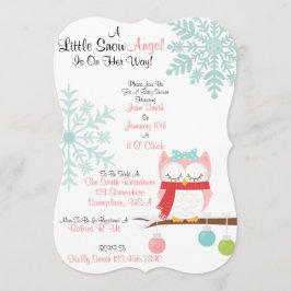 Invitación Un pequeño ángel de nieve