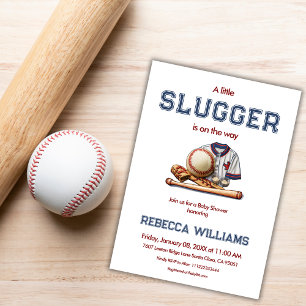 Invitación Un pequeño asperador - Baby Shower Rookie Baseball