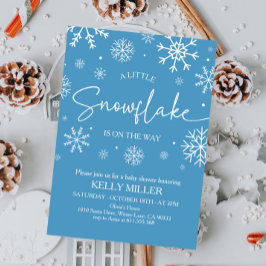 Invitación Un pequeño Baby Shower con copas de nieve