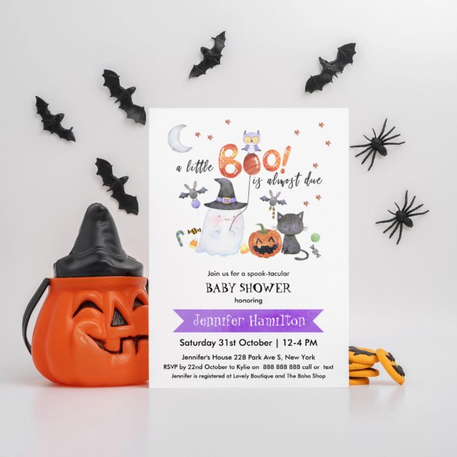 Invitación Un pequeño Baby Shower de Boo Halloween (Subido por el creador)