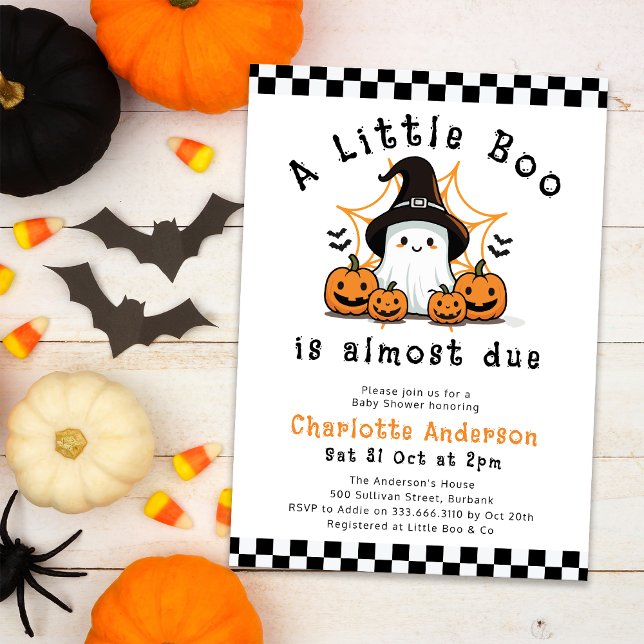 Invitación Un pequeño Baby Shower de Boo Halloween (Subido por el creador)