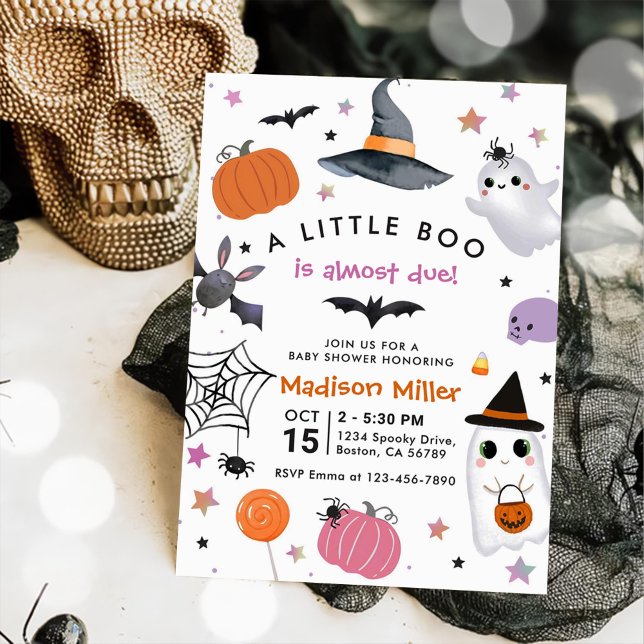 Invitación Un pequeño Baby Shower de Boo Halloween (Subido por el creador)
