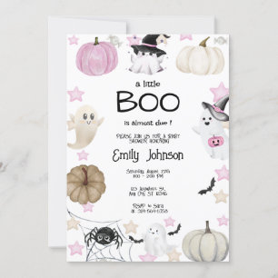 Invitación Un pequeño Baby Shower de Boo Halloween