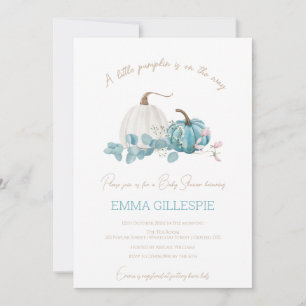 Invitación Un pequeño Baby Shower de calabaza cae