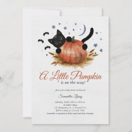 Invitación Un pequeño Baby Shower de calabaza cae