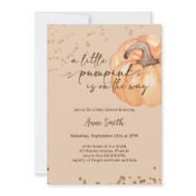 Un pequeño Baby Shower de calabaza cae | Género Ne