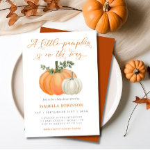 Un pequeño Baby Shower de calabaza cae | Género Ne