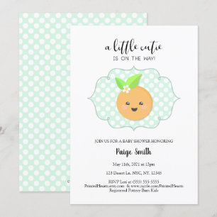 Invitación Un pequeño Baby Shower de Cutie Clementine