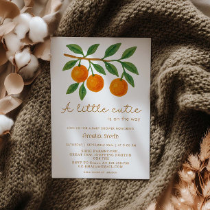 Invitación Un pequeño Baby Shower de Cutie Clementine