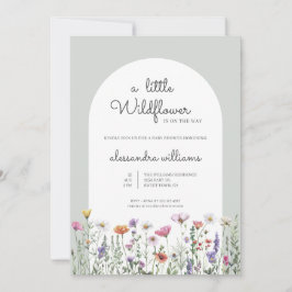Invitación Un pequeño Baby Shower de flores silvestres