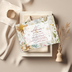 Invitación Un pequeño Baby Shower de flores silvestres