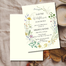 Invitación Un pequeño Baby Shower de flores silvestres
