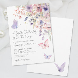 Invitación Un pequeño Baby Shower de flores silvestres