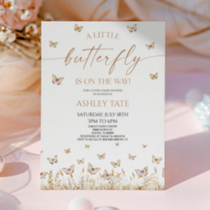 Invitación Un pequeño Baby Shower de flores silvestres